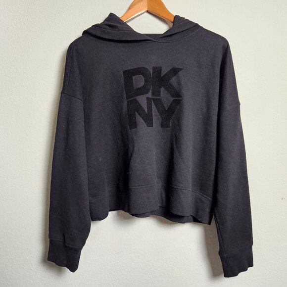 DKNY Sweaters - DKNY cropped pullover hoodie